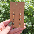 Handmade Chinese Jade gemstone earrings