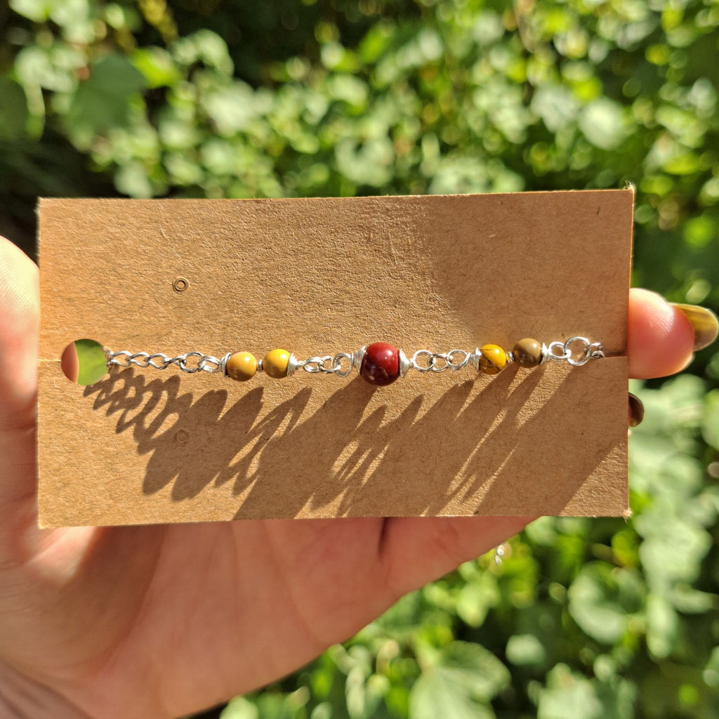 Handmade Mookaite gemstone bracelet