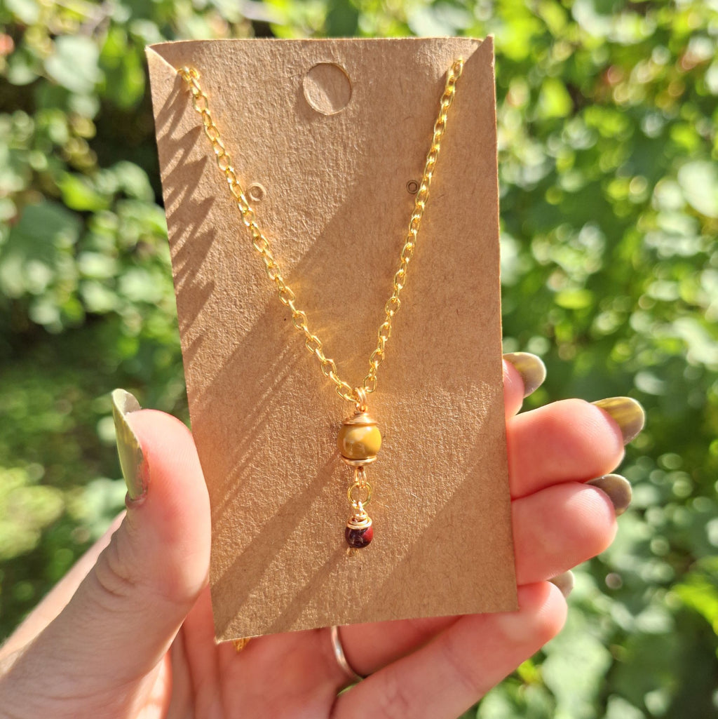 Handmade Mookaite gemstone necklace