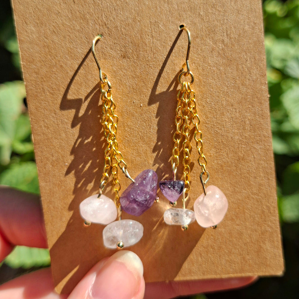 Golden Triangle chip earrings