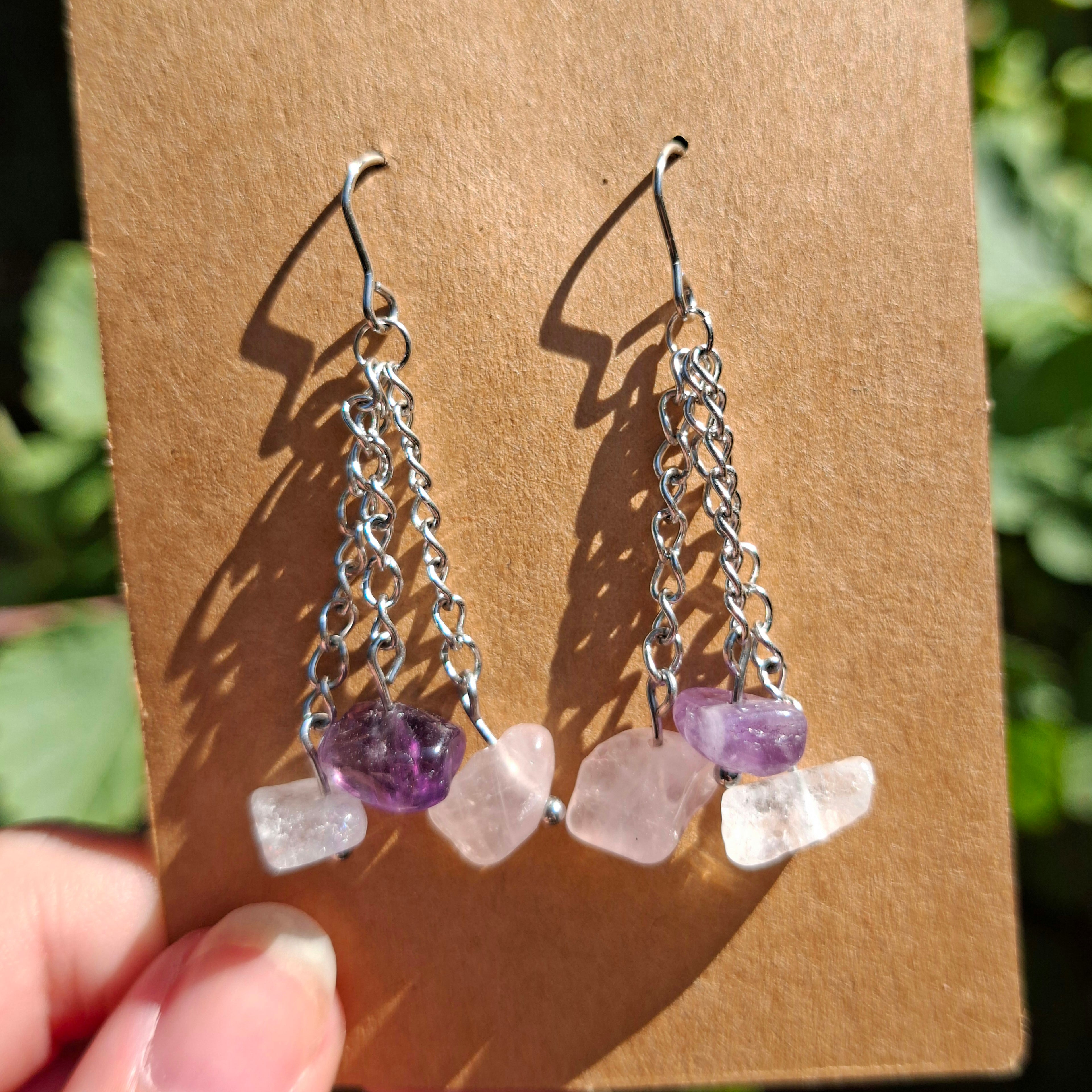 Golden Triangle chip earrings